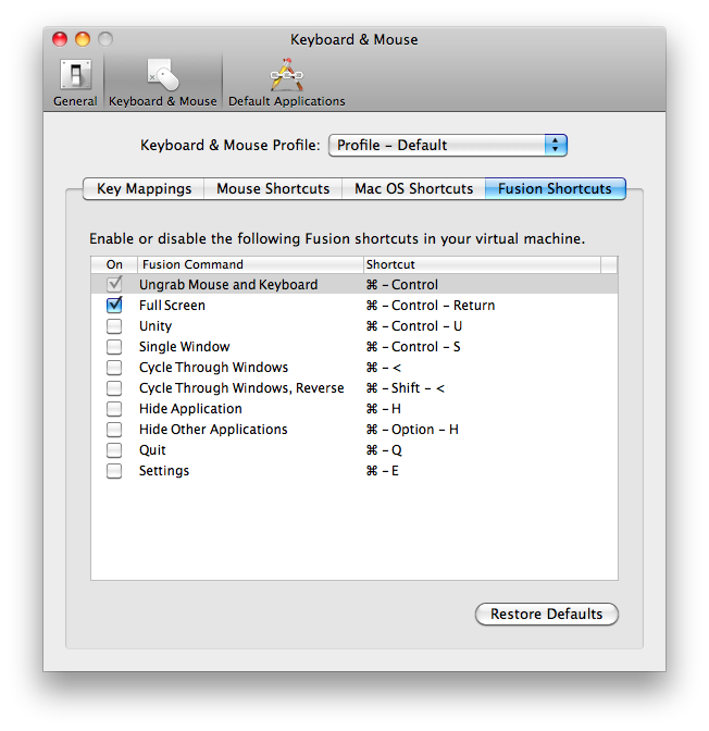 Fusion Shortcuts