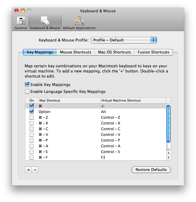 Key Mappings